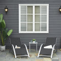 Outsunny 3 Pieces Patio Lounge Chair Set PE Rattan Wicker Beach Yard