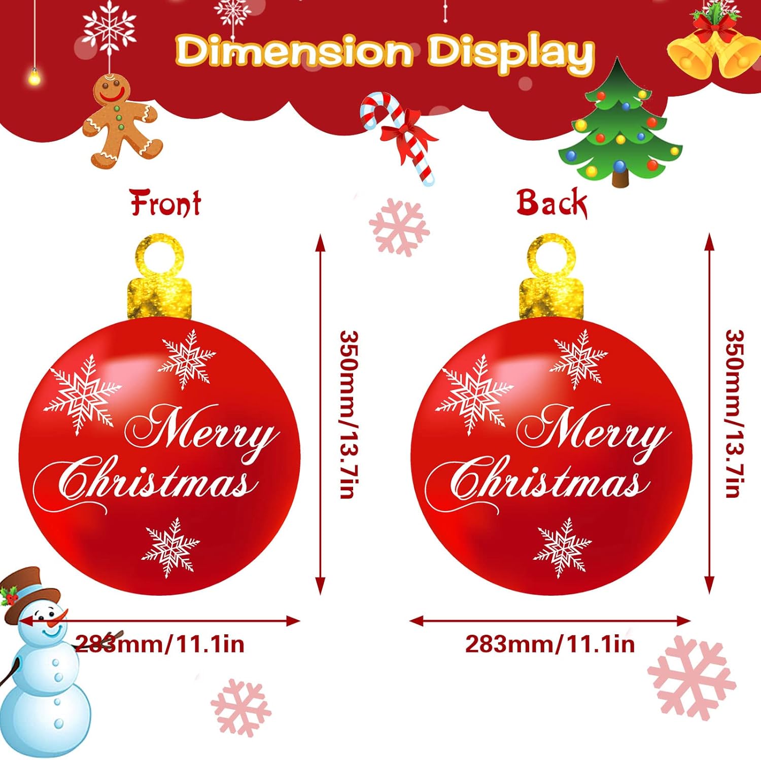9Pcs Christmas Yard Signs With Stakes And Cords Christmas Balls Yard