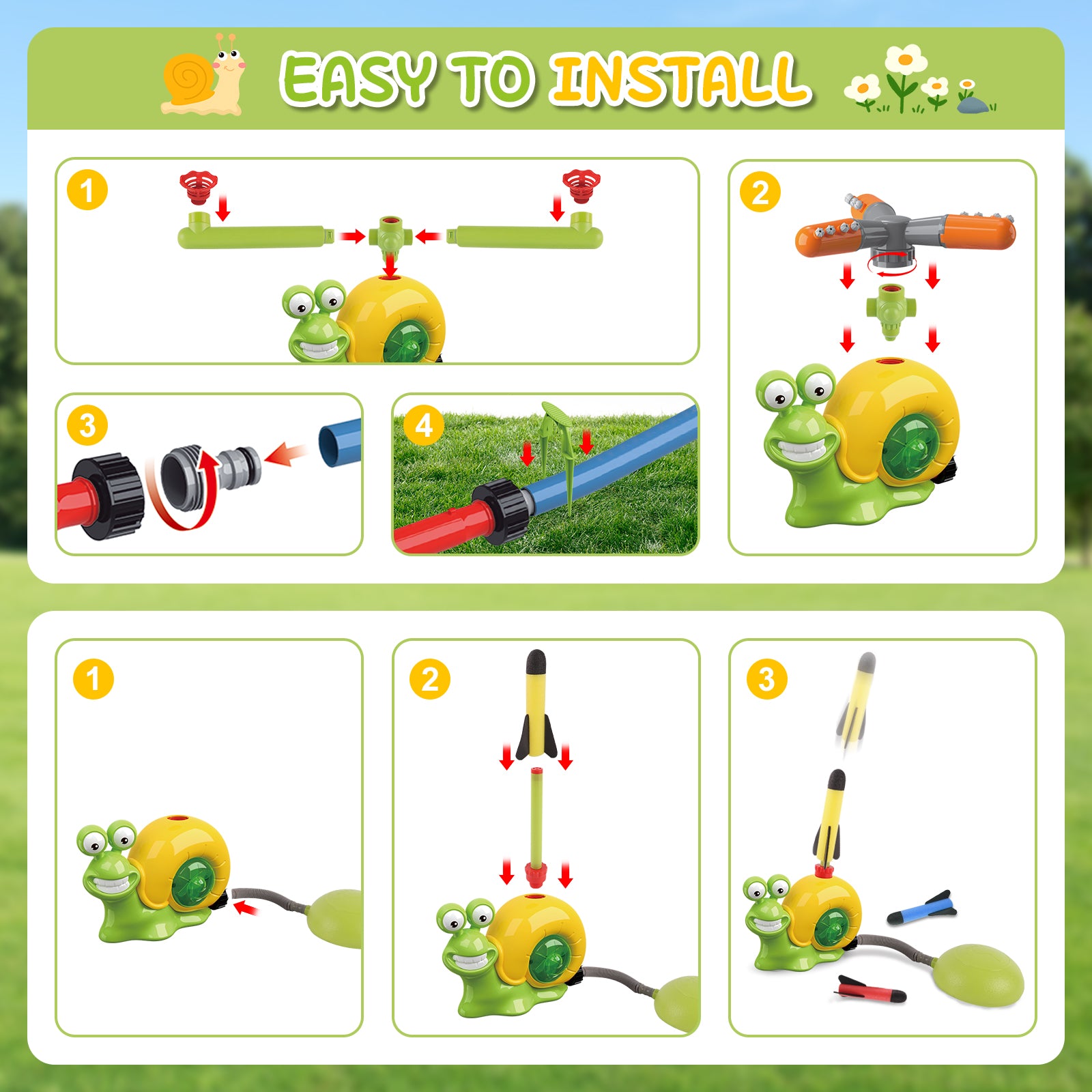 Water Sprinkler Toy For Kids Outdoor Water Toys For Yard Summer Lawn