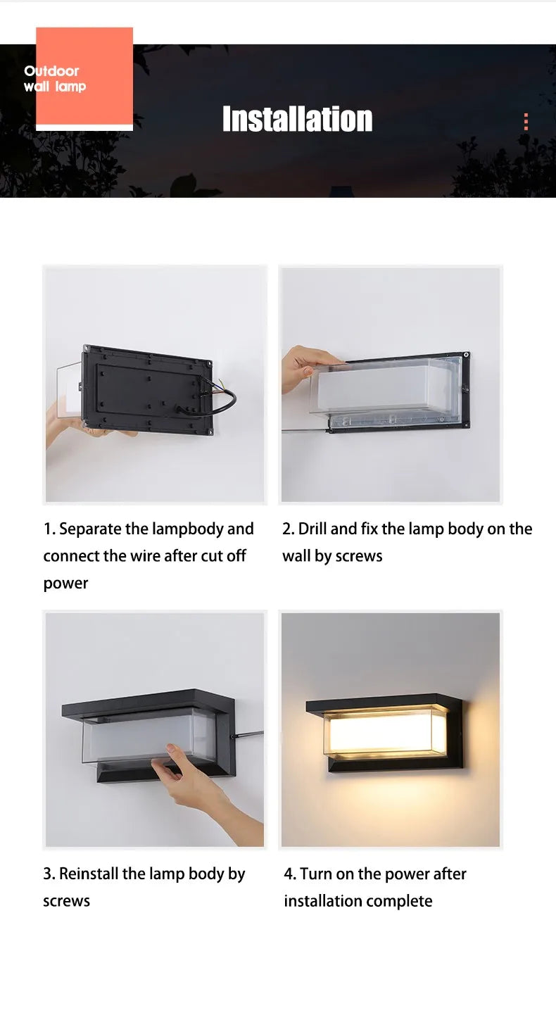 LED Outdoor Lights Motion Sensor Outdoor Wall Light Waterproof IP65 Outdoor Wall Lamp Street lamp Garden Lights Outdoor Lighting