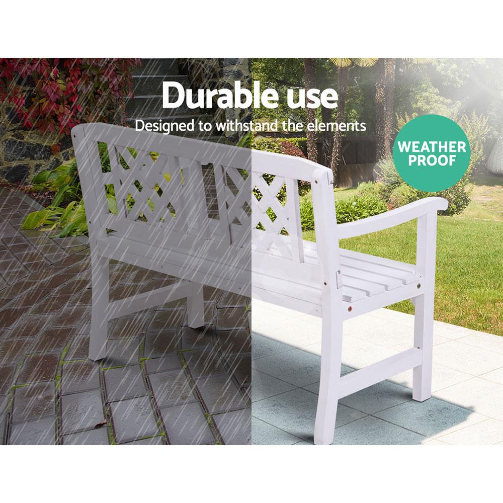 Gardeon Outdoor Garden Bench Wooden Chair 2 Seat Patio Furniture