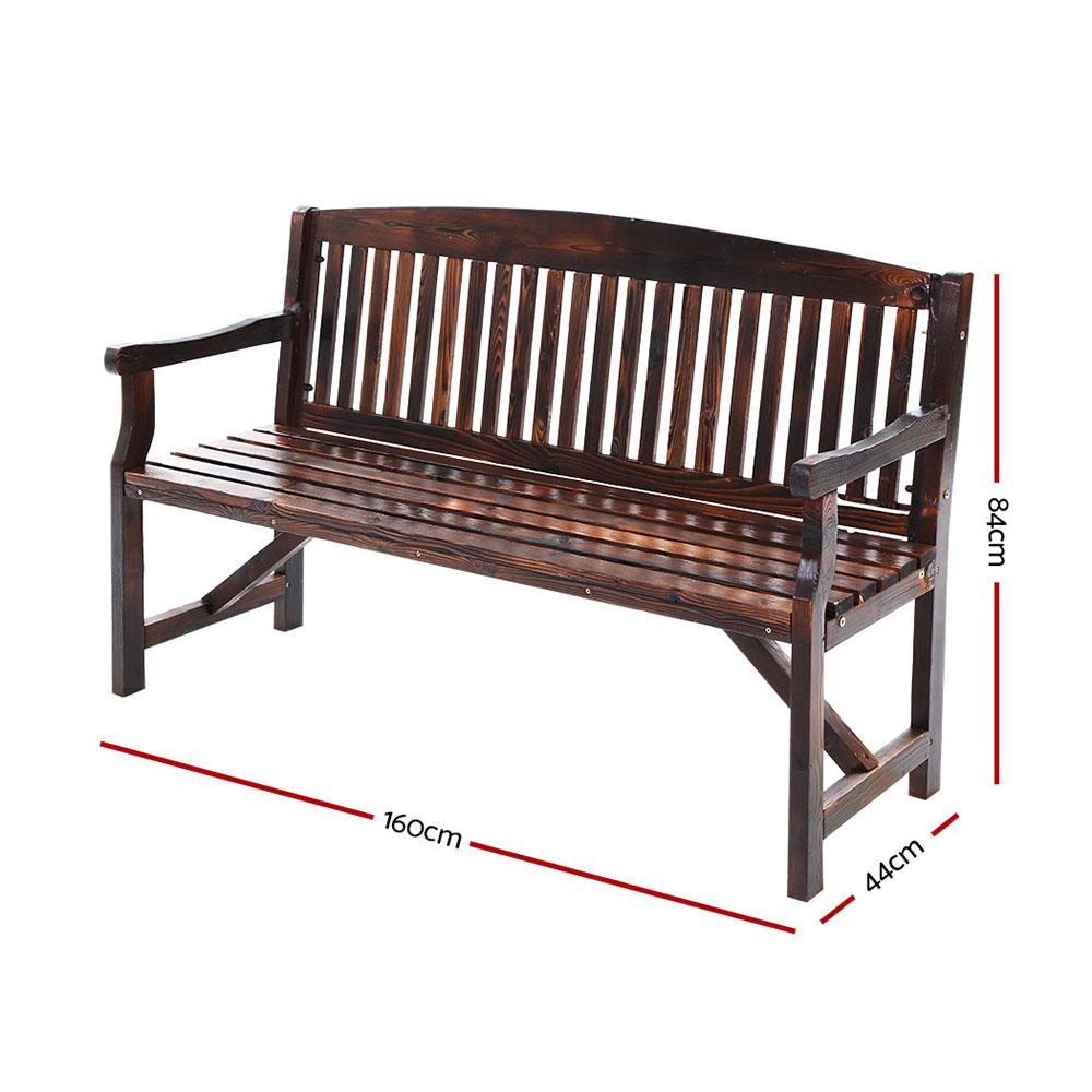 Gardeon 5FT Outdoor Garden Bench Wooden 3 Seat Chair Patio Furniture