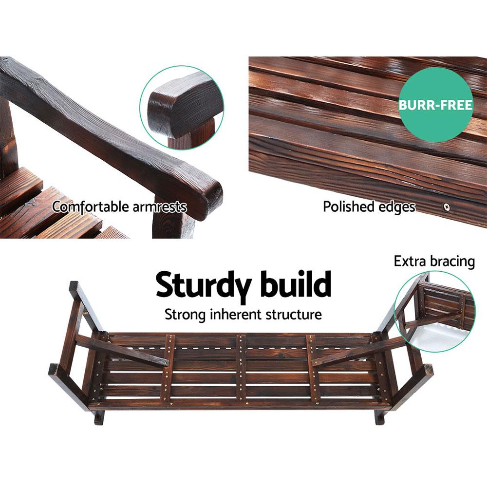 Gardeon 5FT Outdoor Garden Bench Wooden 3 Seat Chair Patio Furniture