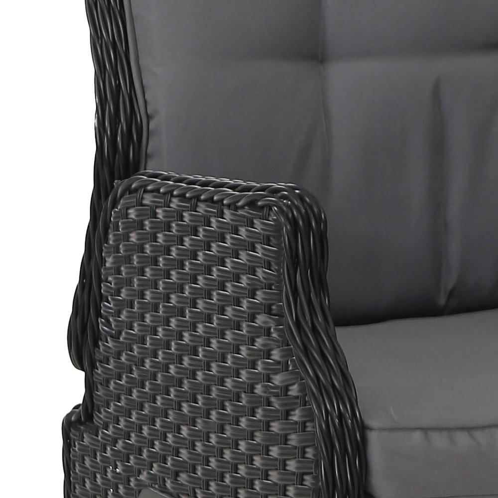 Gardeon 5PC Recliner Chairs Table Sun lounge Wicker Outdoor Furniture