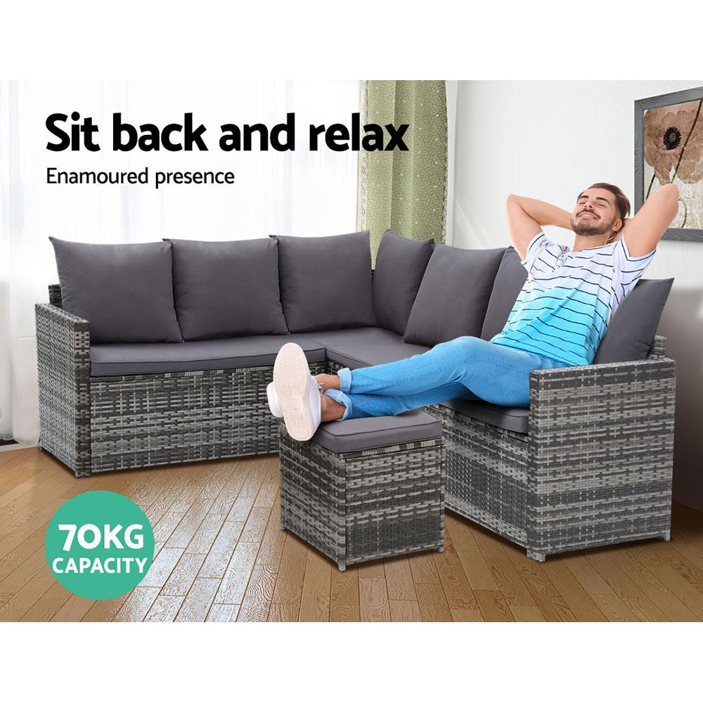 Gardeon Outdoor Furniture Dining Setting Sofa Set Lounge Wicker 9