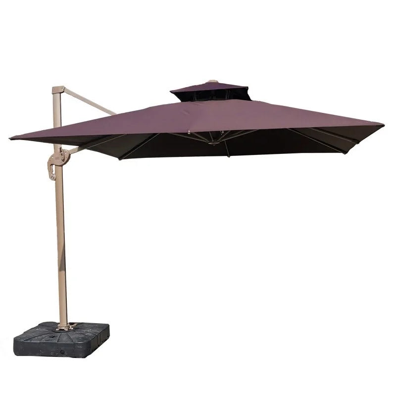 Outdoor Patio Umbrella Garden Balcony Villa Open-air Stall LED Large Solar Roman Umbrella