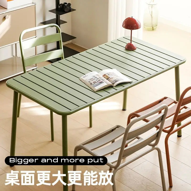 Long table dining table Outdoor indoor waterproof Villa courtyard Balcony leisure Simple garden waterproof desk table