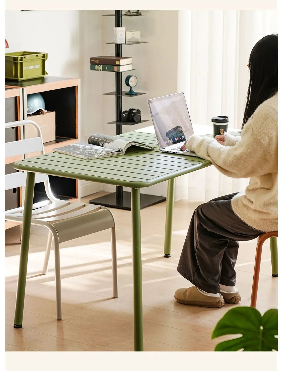 Long table dining table Outdoor indoor waterproof Villa courtyard Balcony leisure Simple garden waterproof desk table