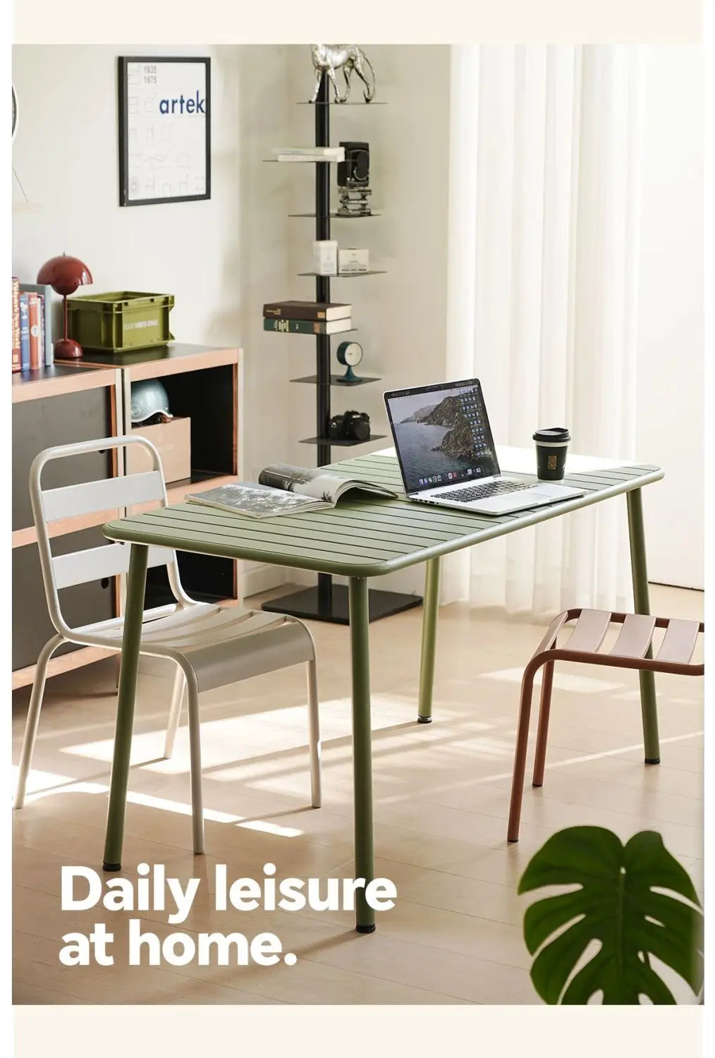Long table dining table Outdoor indoor waterproof Villa courtyard Balcony leisure Simple garden waterproof desk table