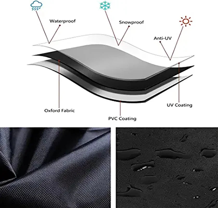 Outdoor furniture dust cover, 210D Oxford cloth, black silver sofa cover, waterproof cover, outdoor patio furniture cover