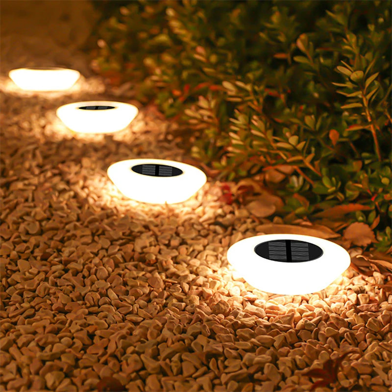 1/4Pack Solar Ground Lights,14LED Waterproof Outdoor Landscape Light,