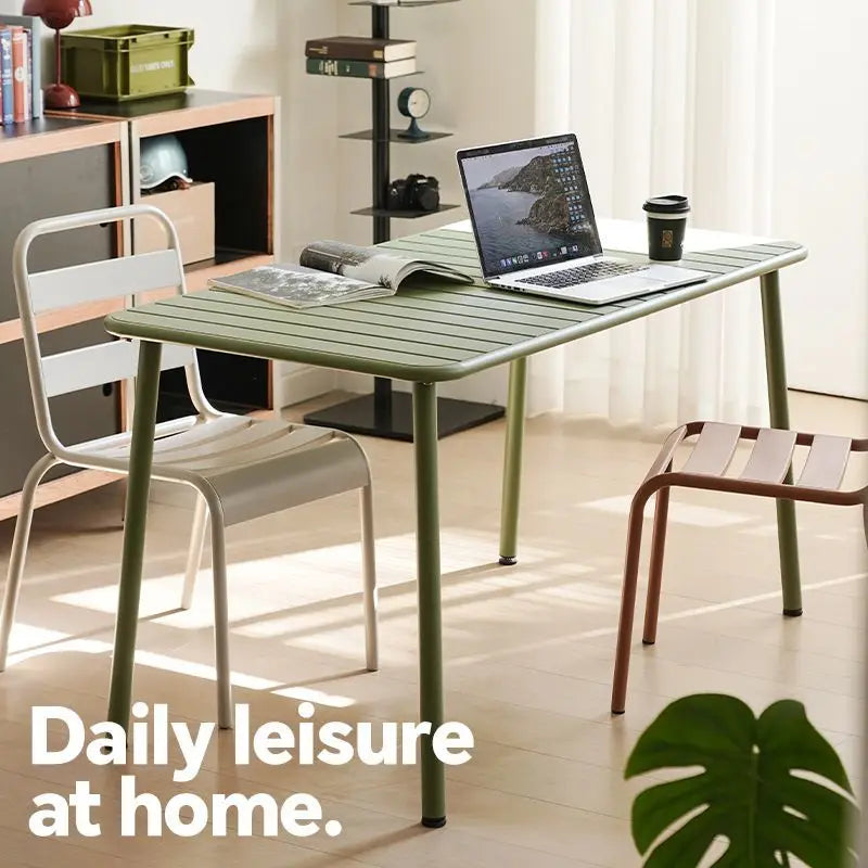 Long table dining table Outdoor indoor waterproof Villa courtyard Balcony leisure Simple garden waterproof desk table