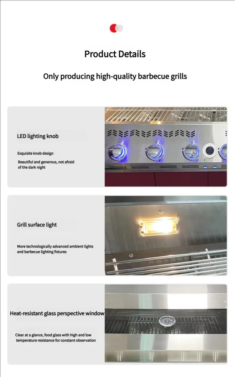 Customized Luxurious Built In Outdoor Kitchen For High End Villa Backyard Leisure Premium Outdoor Dining Experience