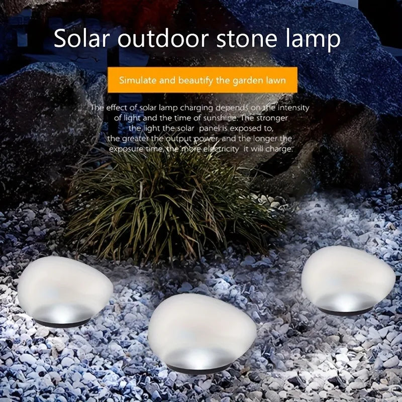 Solar Stone Lights Outdoor, Waterproof Solar Powered Rock Light,Outdoor Landscaping Spotlights Outdoor Solar Garden Lights