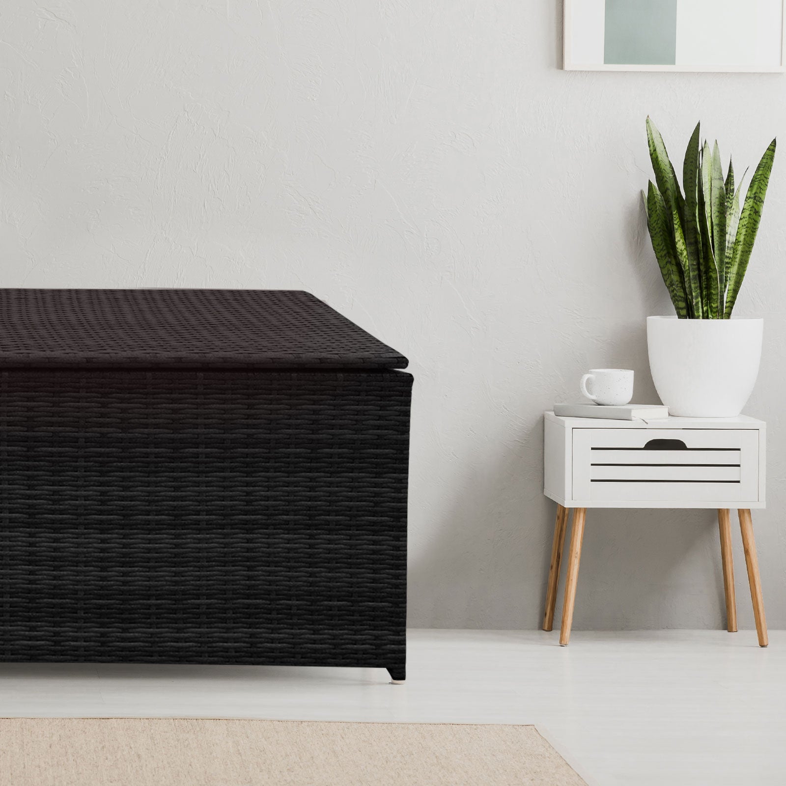 Arcadia Furniture Outdoor Rattan Storage Box Garden Toy Tools Shed UV