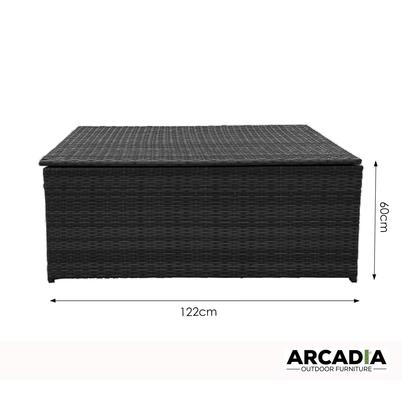 Arcadia Furniture Outdoor Rattan Storage Box Garden Toy Tools Shed UV