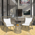 Outsunny 3 Pieces Outdoor Patio Bistro Set  Wicker Rattan Furniture 2