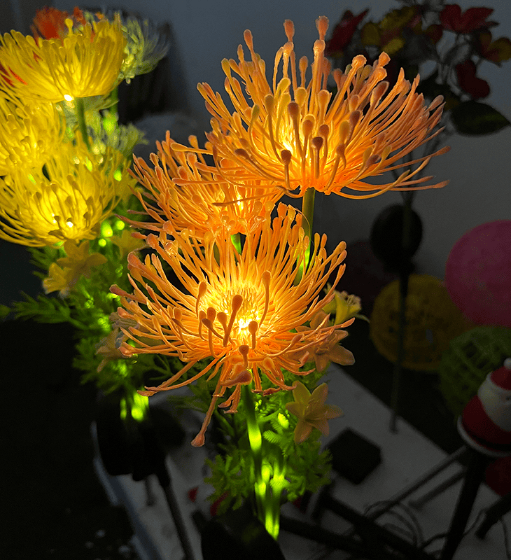 4 Pack Solar Garden Lights Outdoor, Solar Flower Lights for Yard with