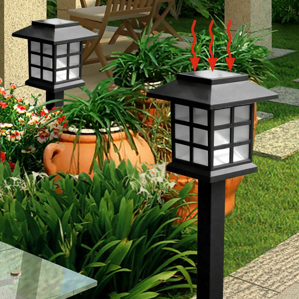 12x LED Solar Power Garden Landscape Path Lawn Lights Yard Lamp