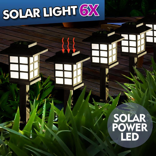 6x LED Solar Power Garden Landscape Path Lawn Lights Yard Lamp Outdoor