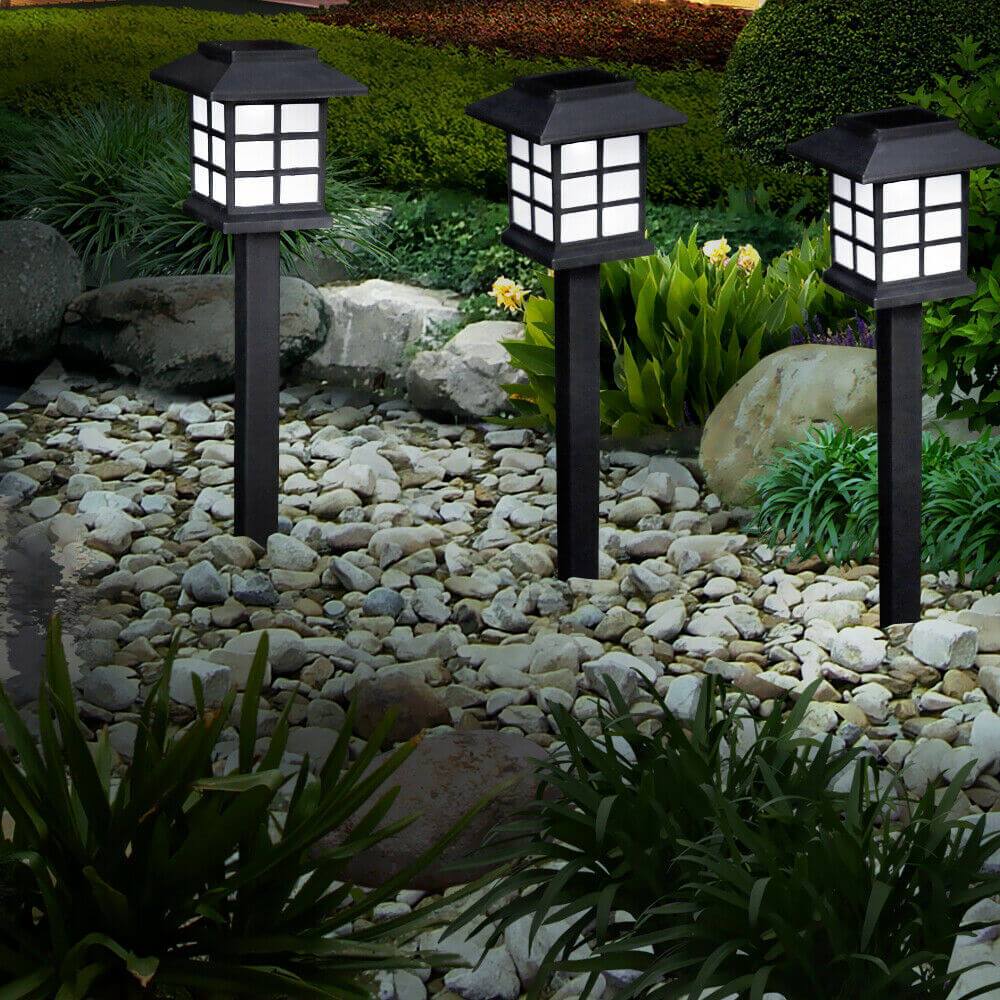 6x LED Solar Power Garden Landscape Path Lawn Lights Yard Lamp Outdoor